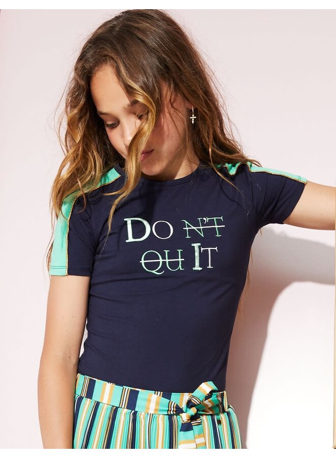 T Shirt Kulian Don't Quit  Navy