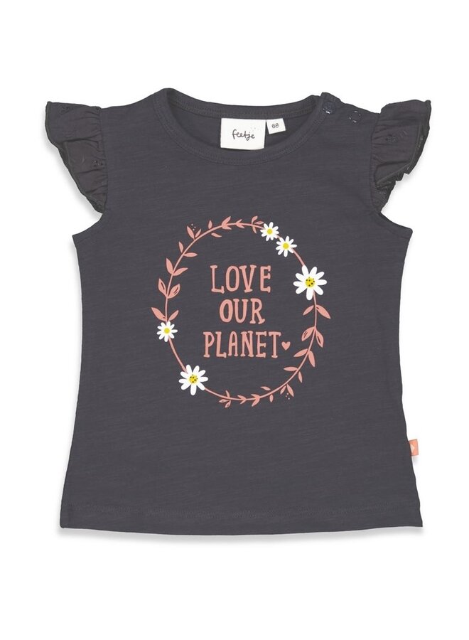 Have A Nice Daisy T-shirt  Love Our Planet Antraciet