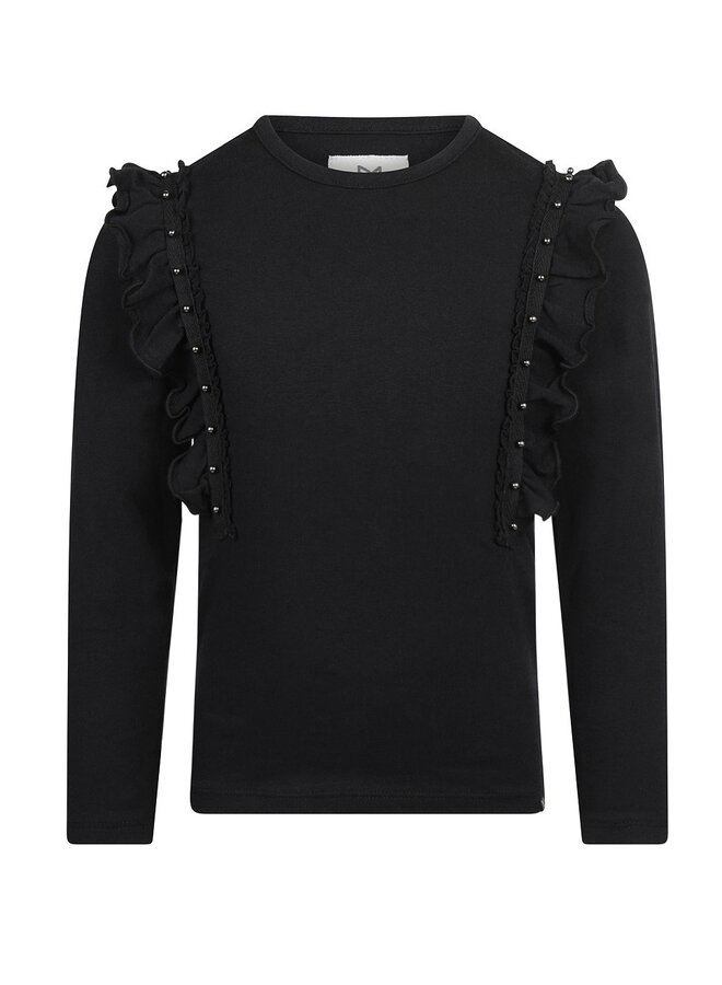 Top met roezel Black