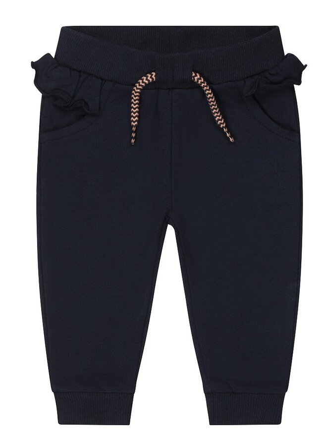 Broek met roezel Navy