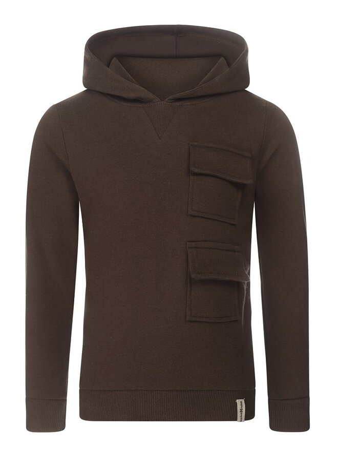 Sweater Hoody Dark Brown