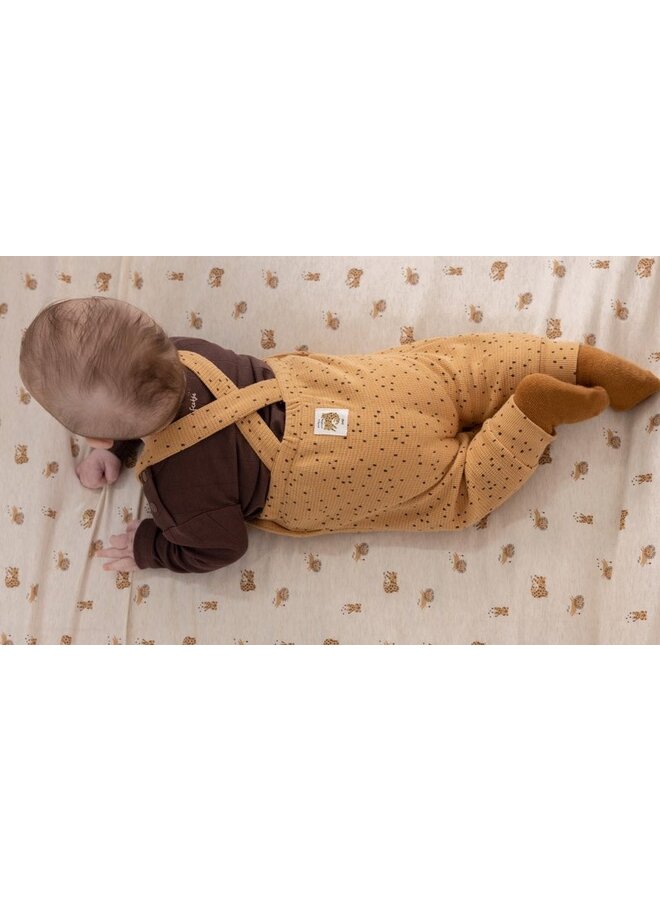 Tiny Roar Set Tuinbroek Camel en Shirt Bruin