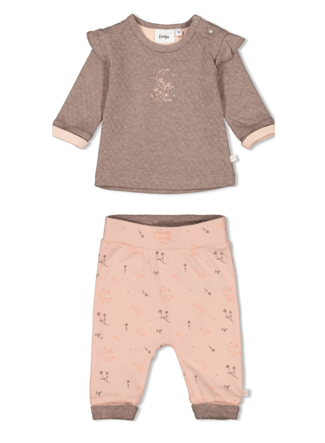 Moonlight Flowers Shirt en Broek Roze