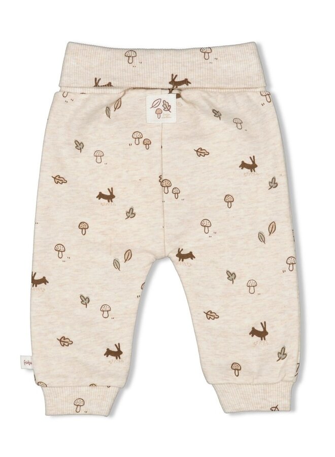 Little Forest Friends Broek met printje Offwhite melange