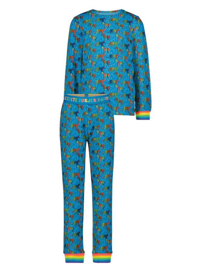 De Zoete Zusjes Pyjama Joy Tiger Blauw