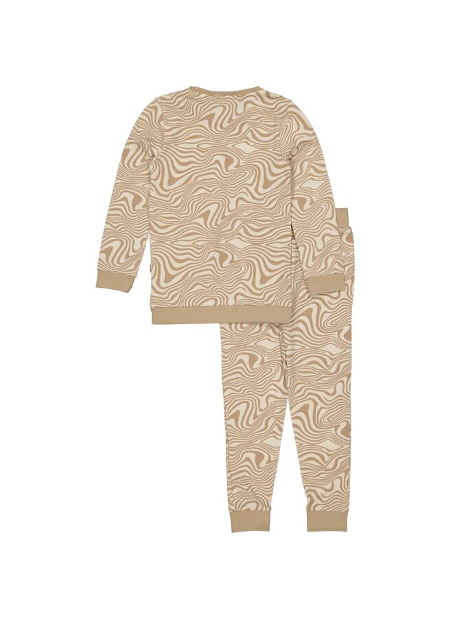 Pyjama met printje zand Unisex