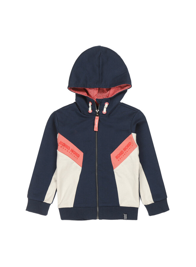 Vest Hoody Navy/Faded Orange