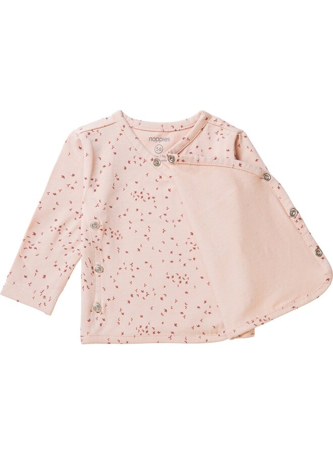 Overslag Shirt Nantes Rose Smoke met printje