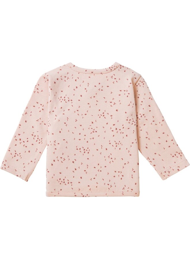 Overslag Shirt Nantes Rose Smoke met printje