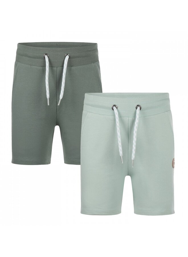 Jogging shorts 2-pack Dusty Green