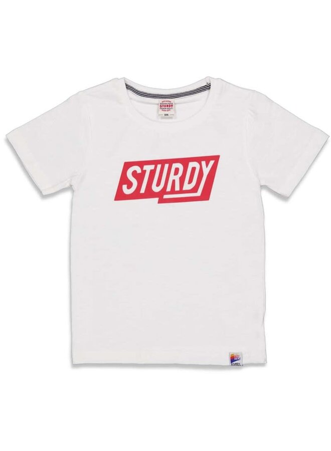 T Shirt Wit met Rood Logo
