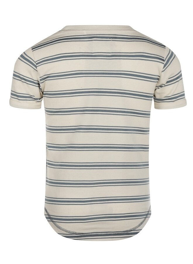 T-shirt strepen Blue/Off White