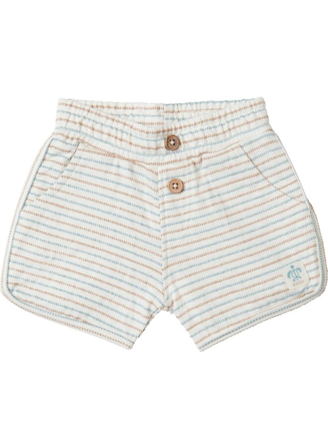 Short Berne Stripe Whisper White