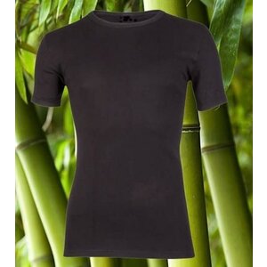 BORU BAMBOO T-Shirt Hemd Zwart Bamboe T-Shirt Hemd Zwart Bamboe