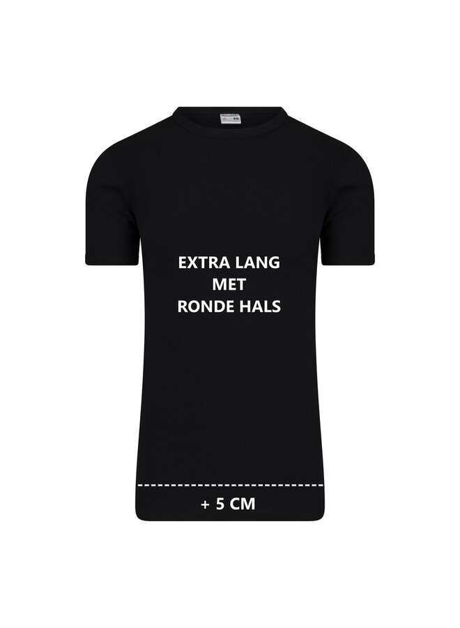 M3000 Heren T-Shirt Extra Lang Zwart