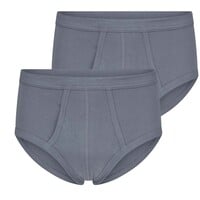 Heren Slip Steel Grey met gulp 2-pack Beeren bodywear Heren Slip Steel Grey met gulp 2-pack