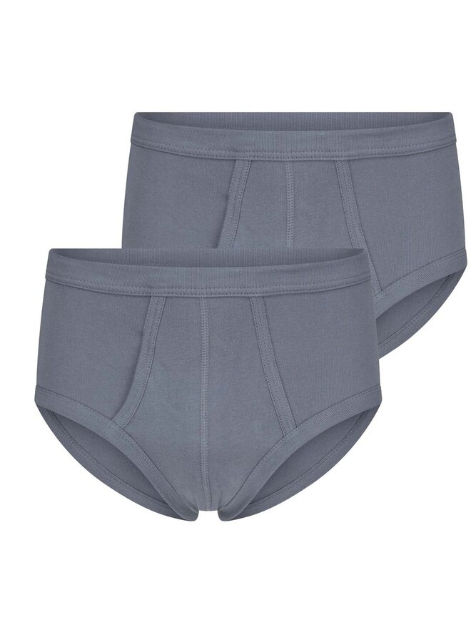 Heren Slip Steel Grey met gulp  2-pack