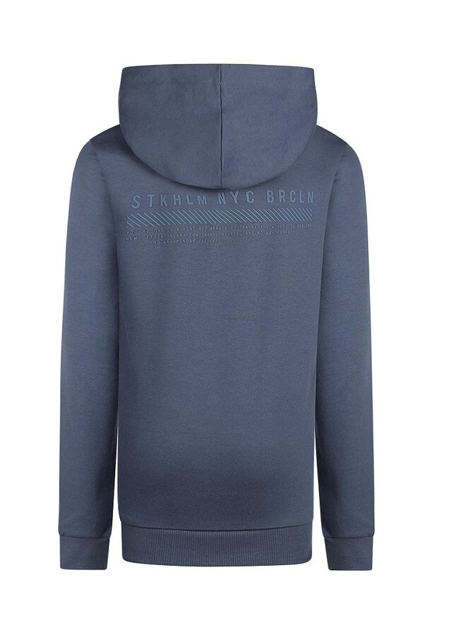 Sweater with hood Blue