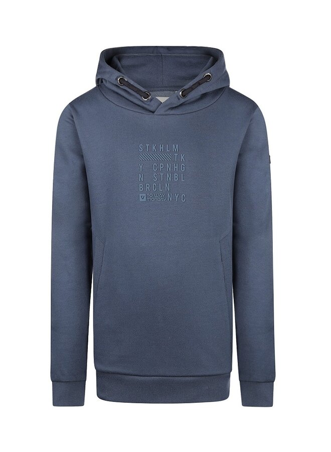 Sweater with hood Blue