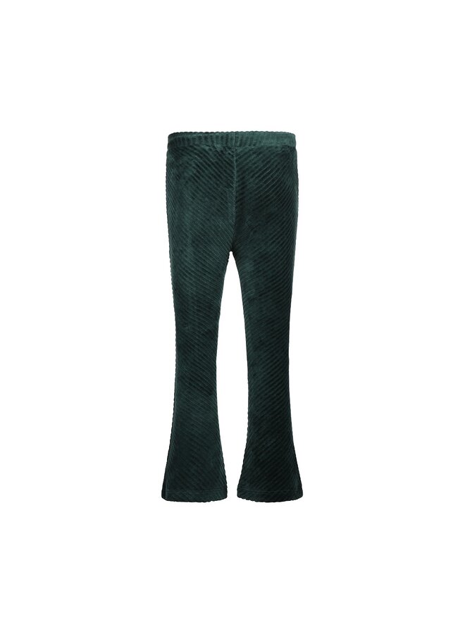 Broek Rib flared Dark Green
