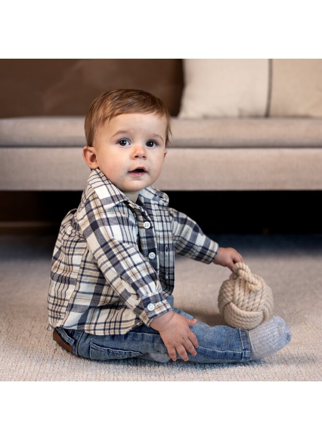 Boys Basketball Blouse Ruit Bruin/off white