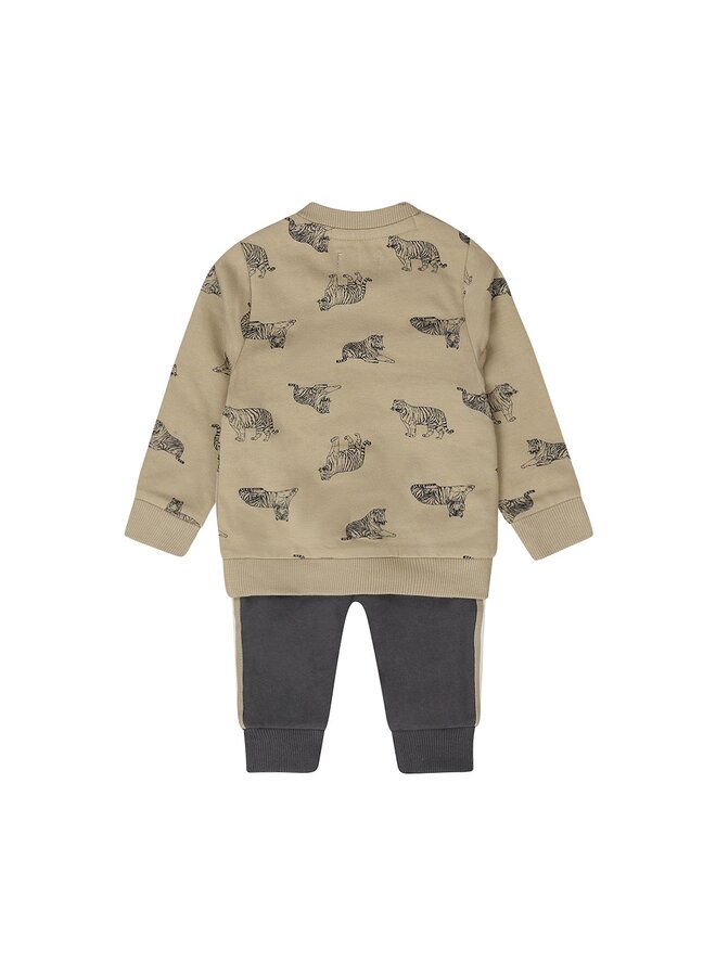 Boys Basketball Sweater en Broek Dusty Green