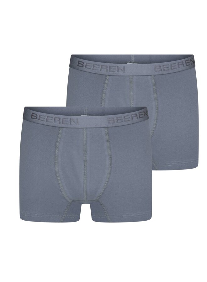 Cotton Stretch Heren Boxershort Rolf Grijs 2-pack