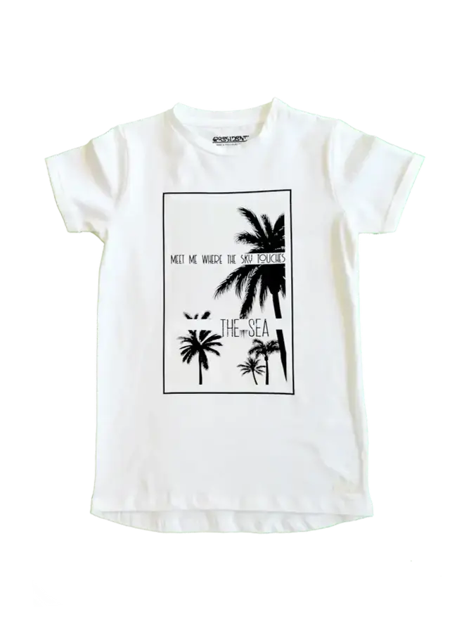 T-Shirt Sterling met magic print Wit Palm