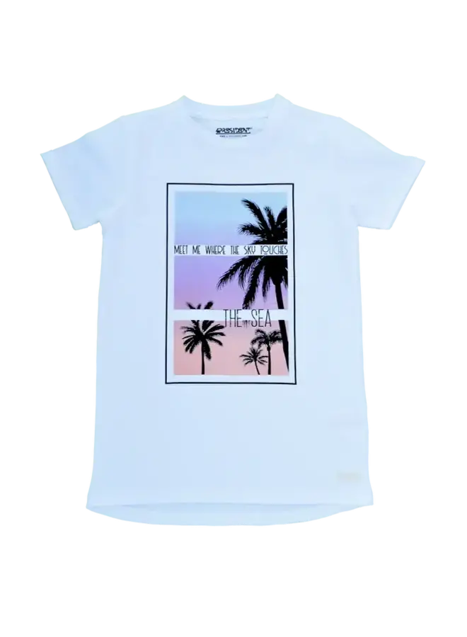 T-Shirt Sterling met magic print Wit Palm