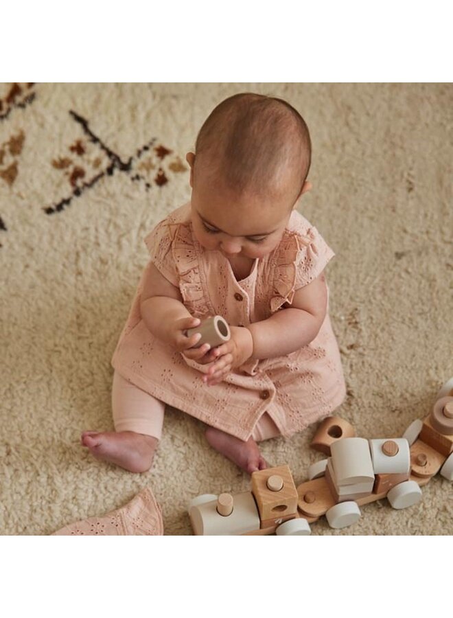 Girls sweet Jurk, Legging en Hoedje Light Coral