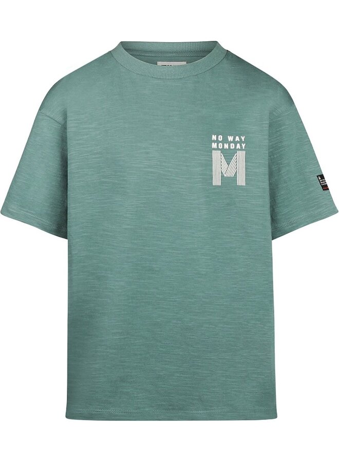 T-shirt loose fit dropped shoulder Dusty Green
