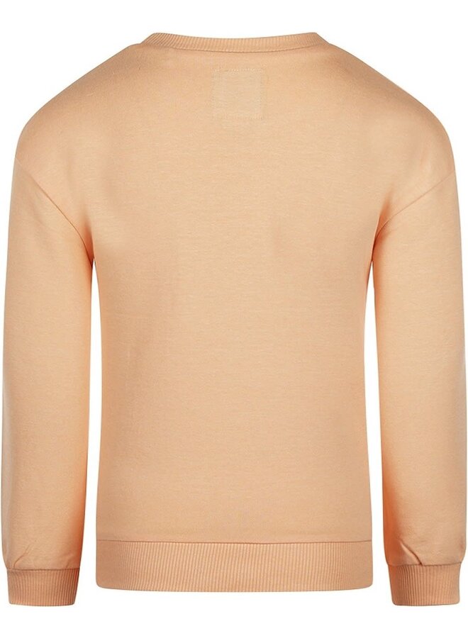 Sweater met borduursel Peach
