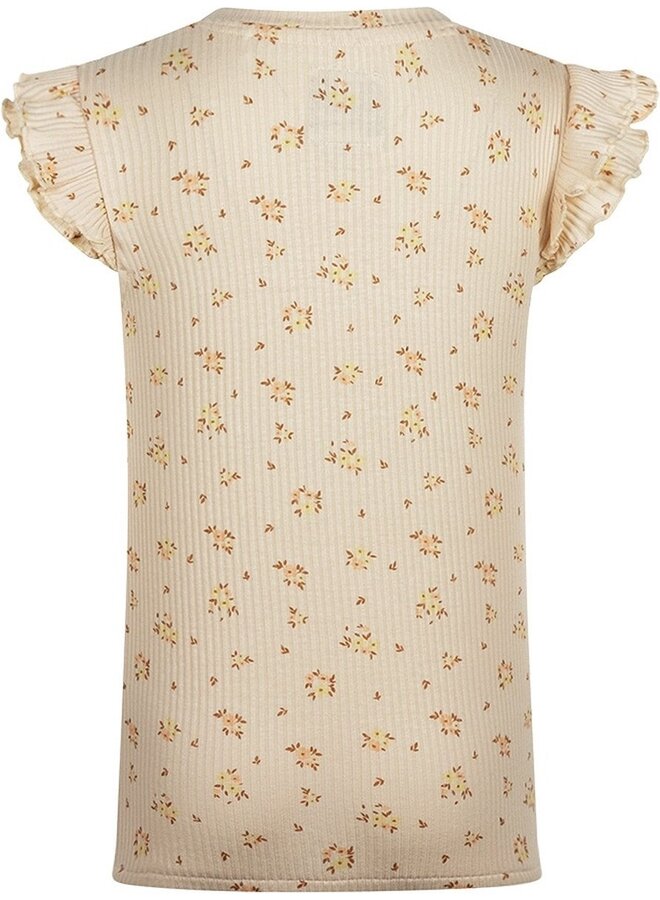 T-shirt met print Beige
