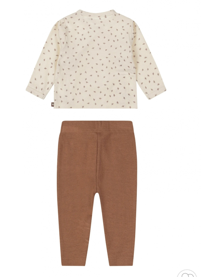 Shirt en Broek  Brown/Offwhite Organic cotton