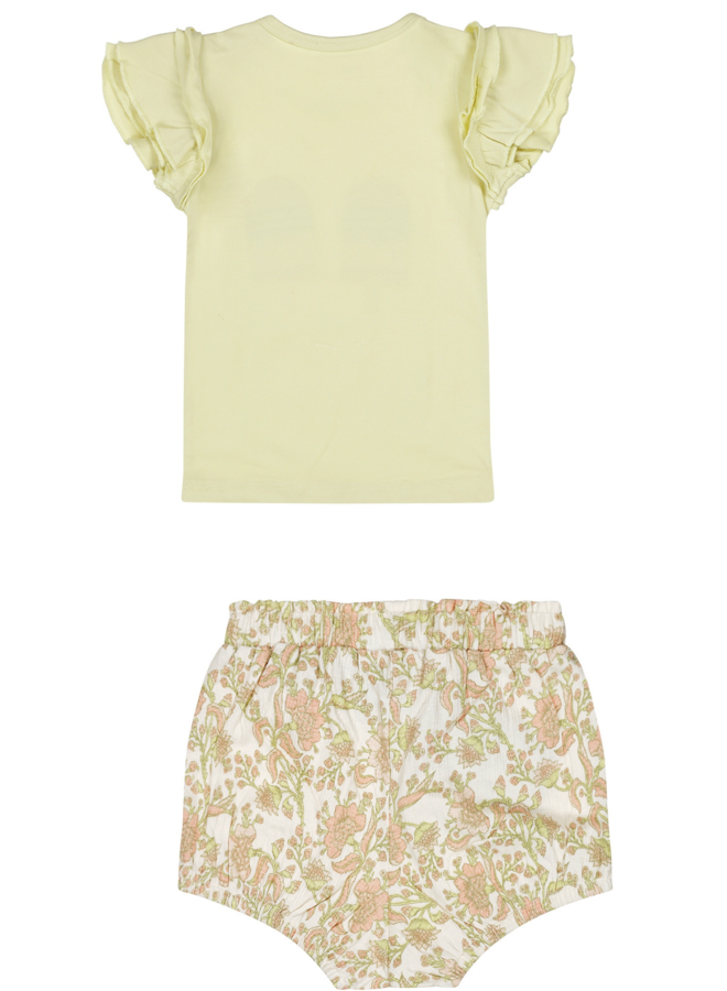Shirt met ijsjes en Short Gebloemd