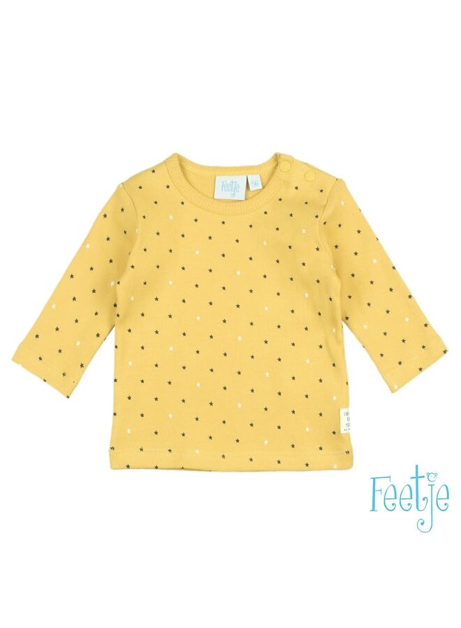 Stars Longsleeve AOP Geel
