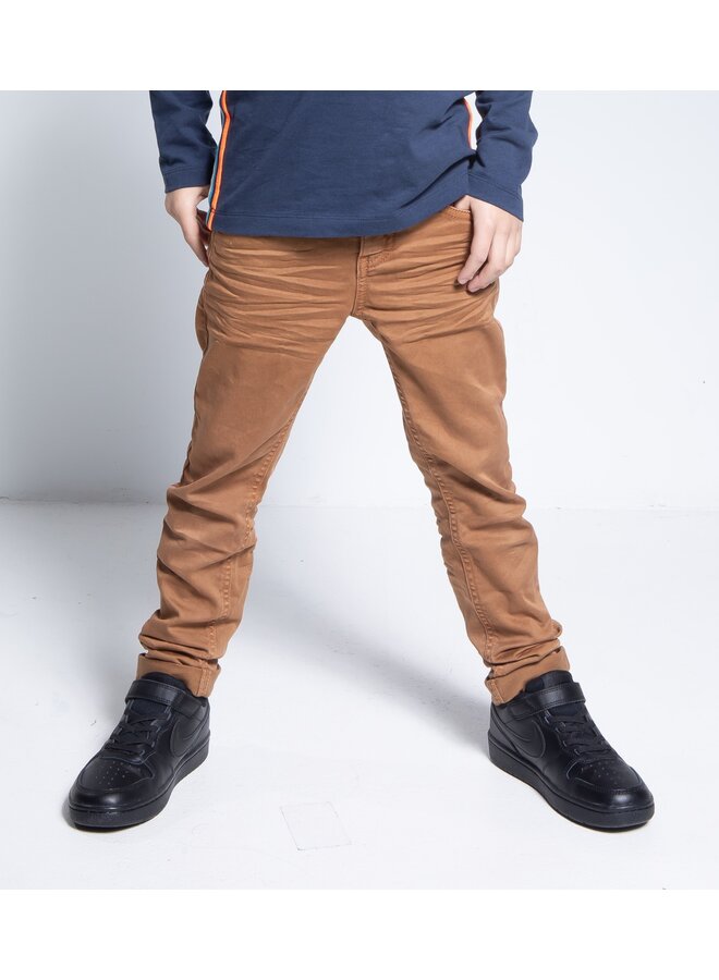 Broek Skinny Strech Twill Tobacco