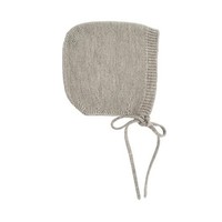 Hvid Bonnet Dolly Grey Melange Merinowol