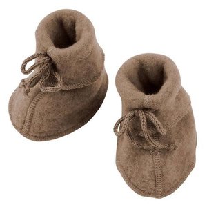 Baby Booties Wolfleece Walnuss Melange