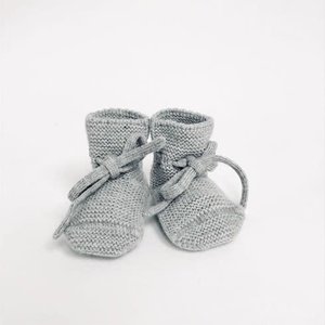 Booties Grey Melange Merinowol