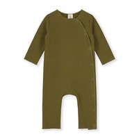 Gray Label Baby Suit With Snaps Olive Green