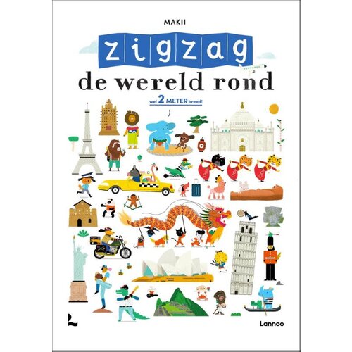 Makii Zigzag Zoekboek - De Wereld Rond