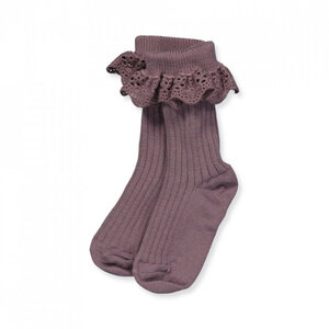 Lea  Socks - Lace - Grape Skin