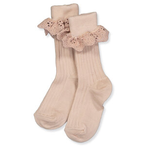 Lea  Socks - Lace - Dusty Rose