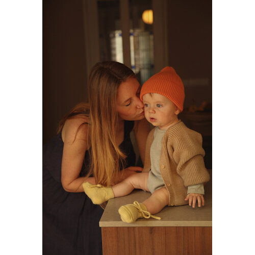 Hvid Beanie Fonzie Kids (3y - 6y) Orange  -