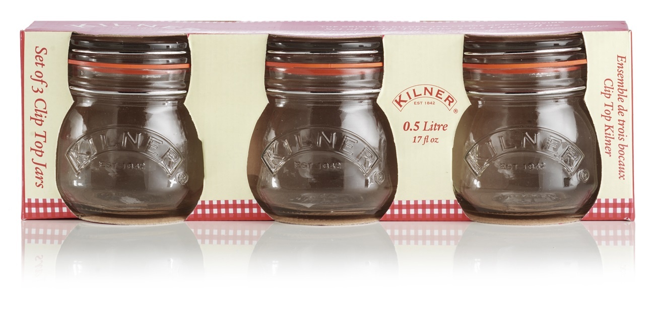 Kilner ronde weckpotten set van 3 - 0,5 liter