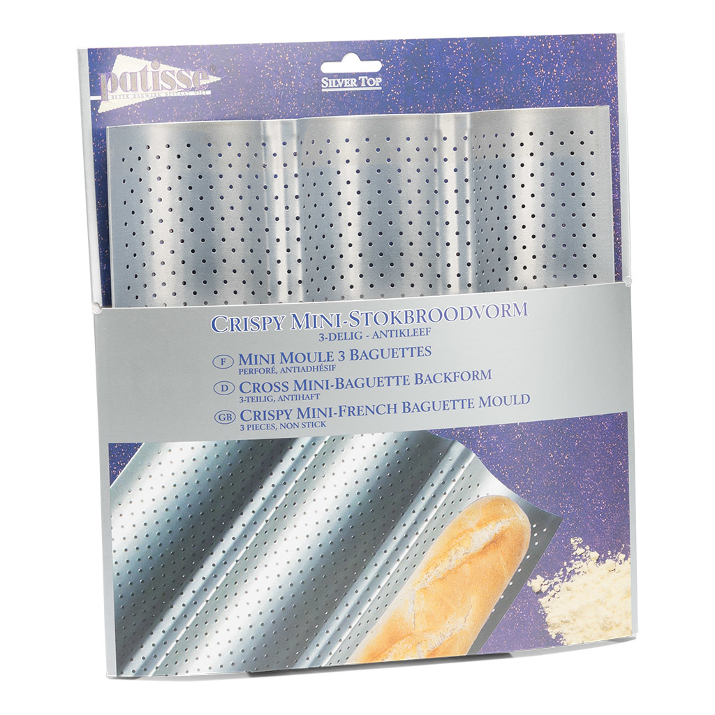 Patisse Mini stokbroodvorm 3 delig - 26 x 24 cm