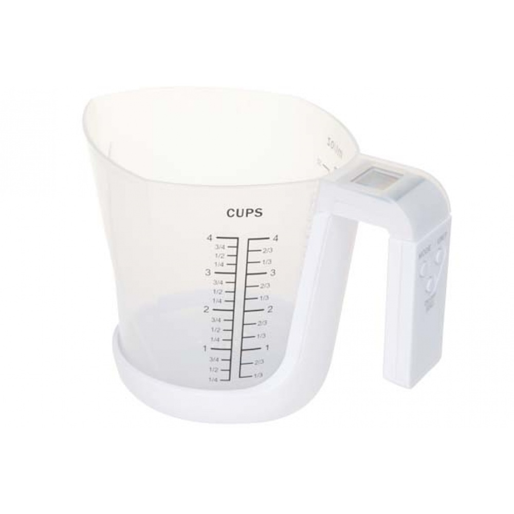 Cosy en trendy keukenweegschaal maatbeker wit 1l