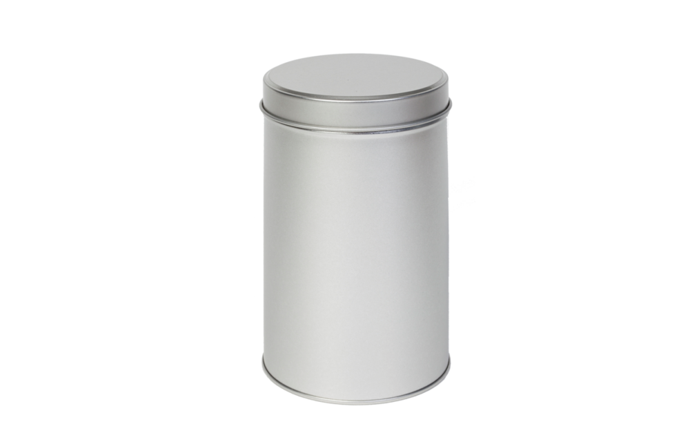 Rond zilverkleurige opbergblik - 500 gram