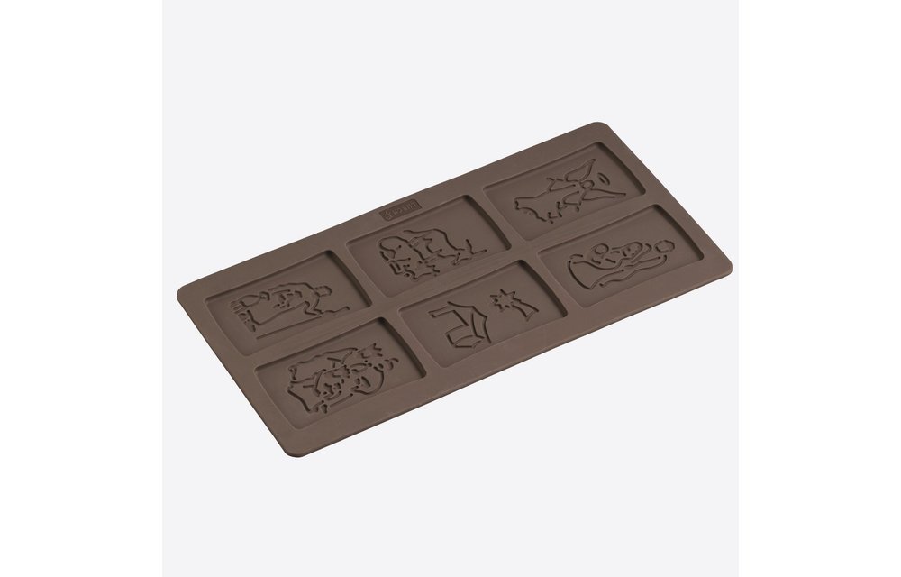 Lurch Flexiform speculoosvorm voor 6 stuks in kerstthema 15x30cm